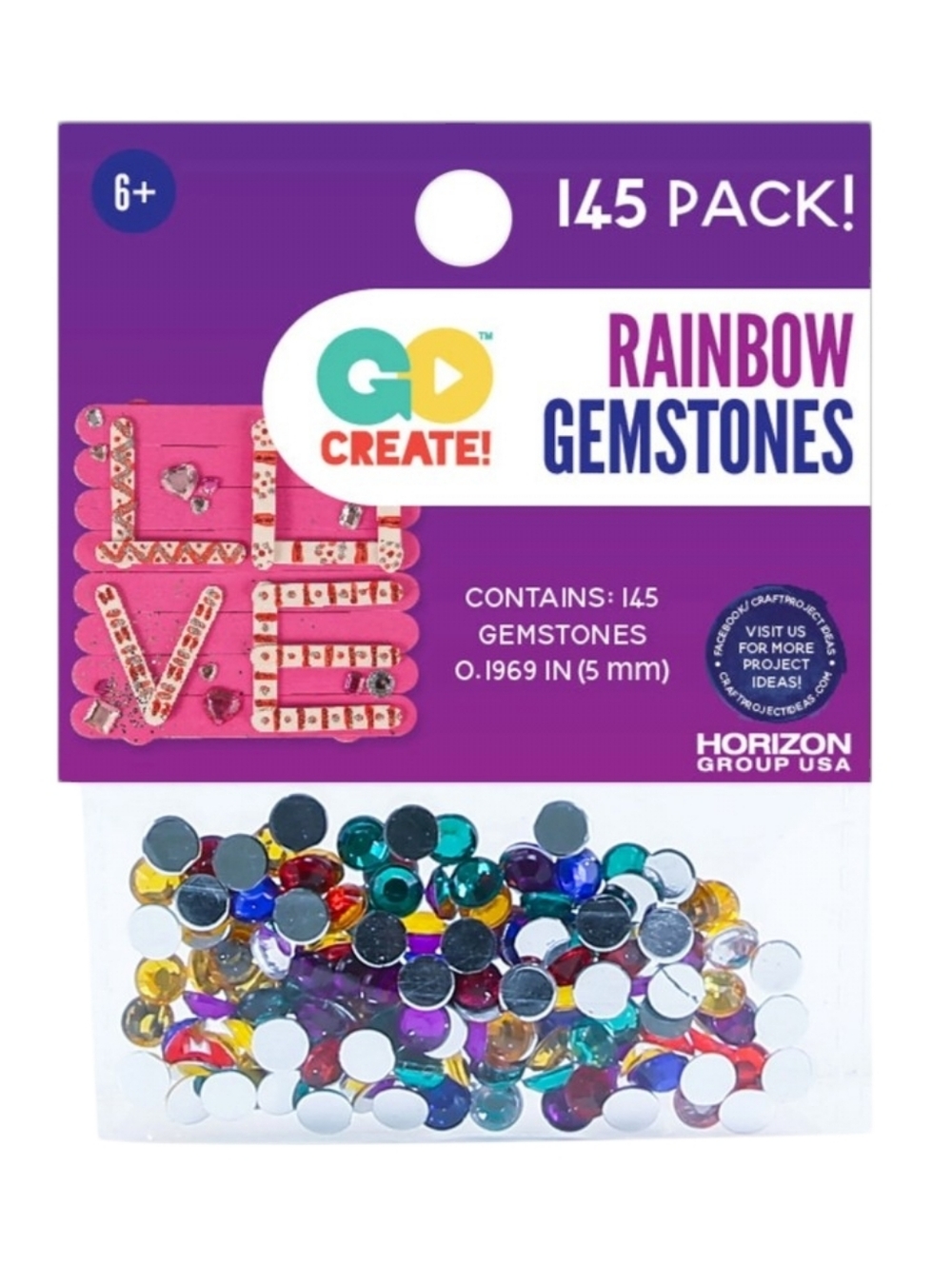 🌴10 For $25🌴♡Rainbow Gemstones 145-Pack